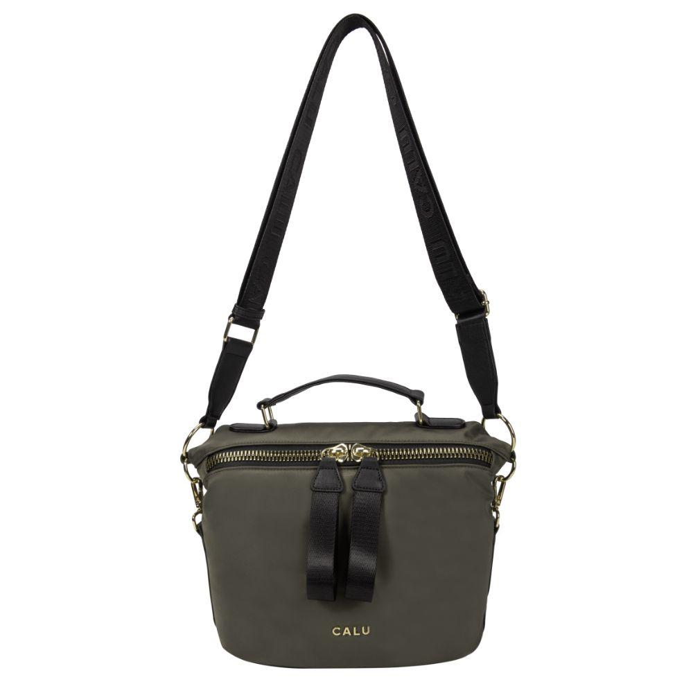 Cartera Simona Microfibra Verde Oscuro Calu-3