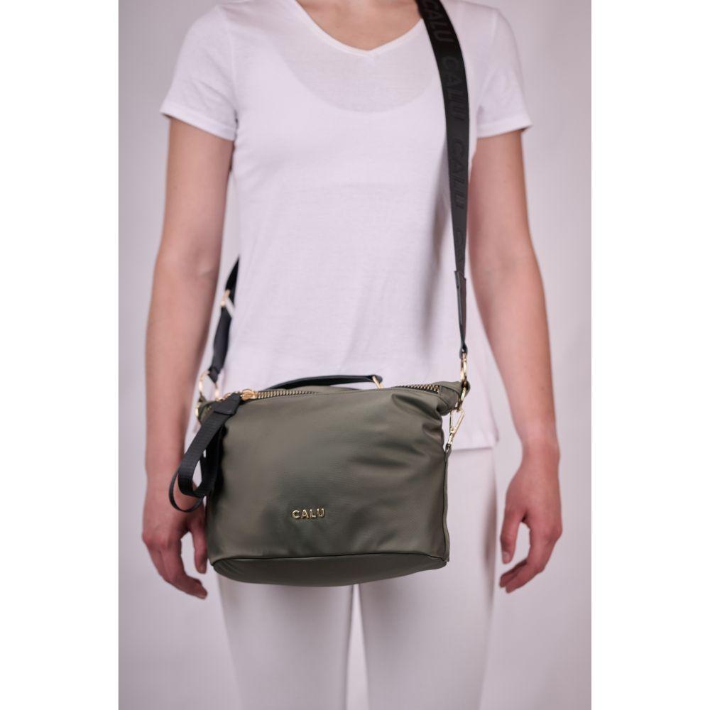 Cartera Simona Microfibra Verde Oscuro Calu-6