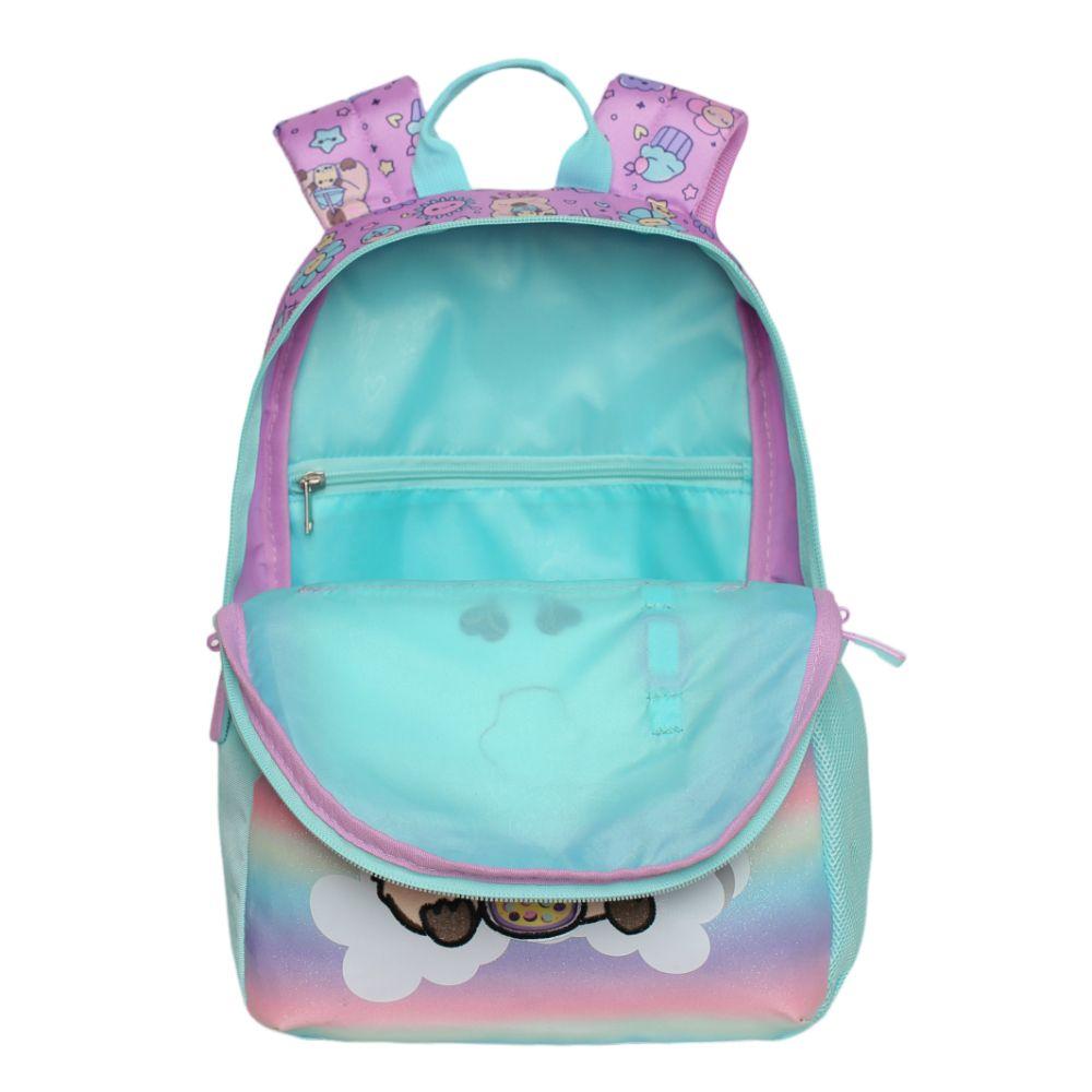 Mochila Infantil Niña Bionica Capibara Morado Head-2