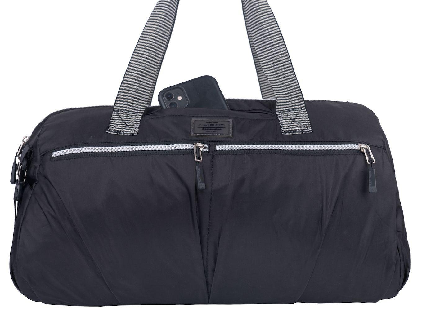 Bolso Deportivo Lotus Negro Gris Mujer Head-3