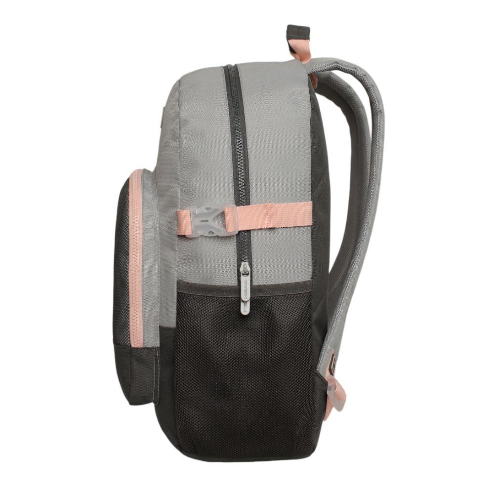 Mochila Compacta Mujer Diva Block Gris Head-3