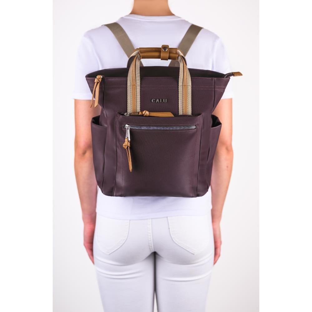 Mochila Cartera Laptop 14" Caroline Morado Calu-5