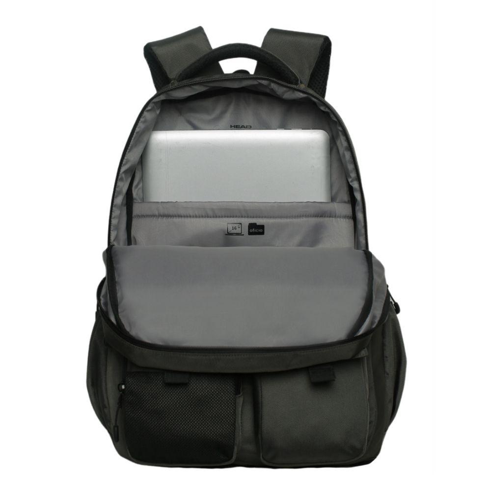 Mochila Sierra Compartimientos Dark Verde Head-2