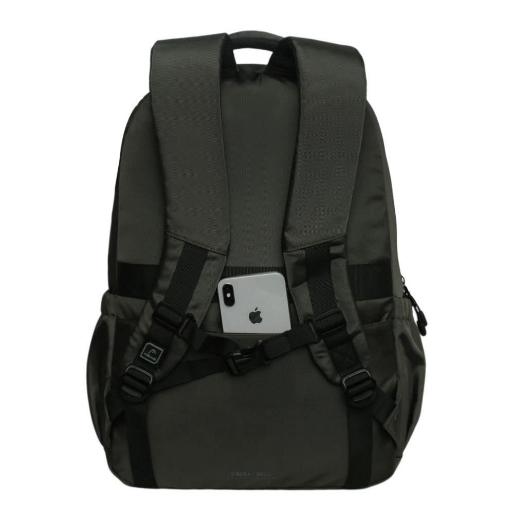 Mochila Sierra Compartimientos Dark Verde Head-5