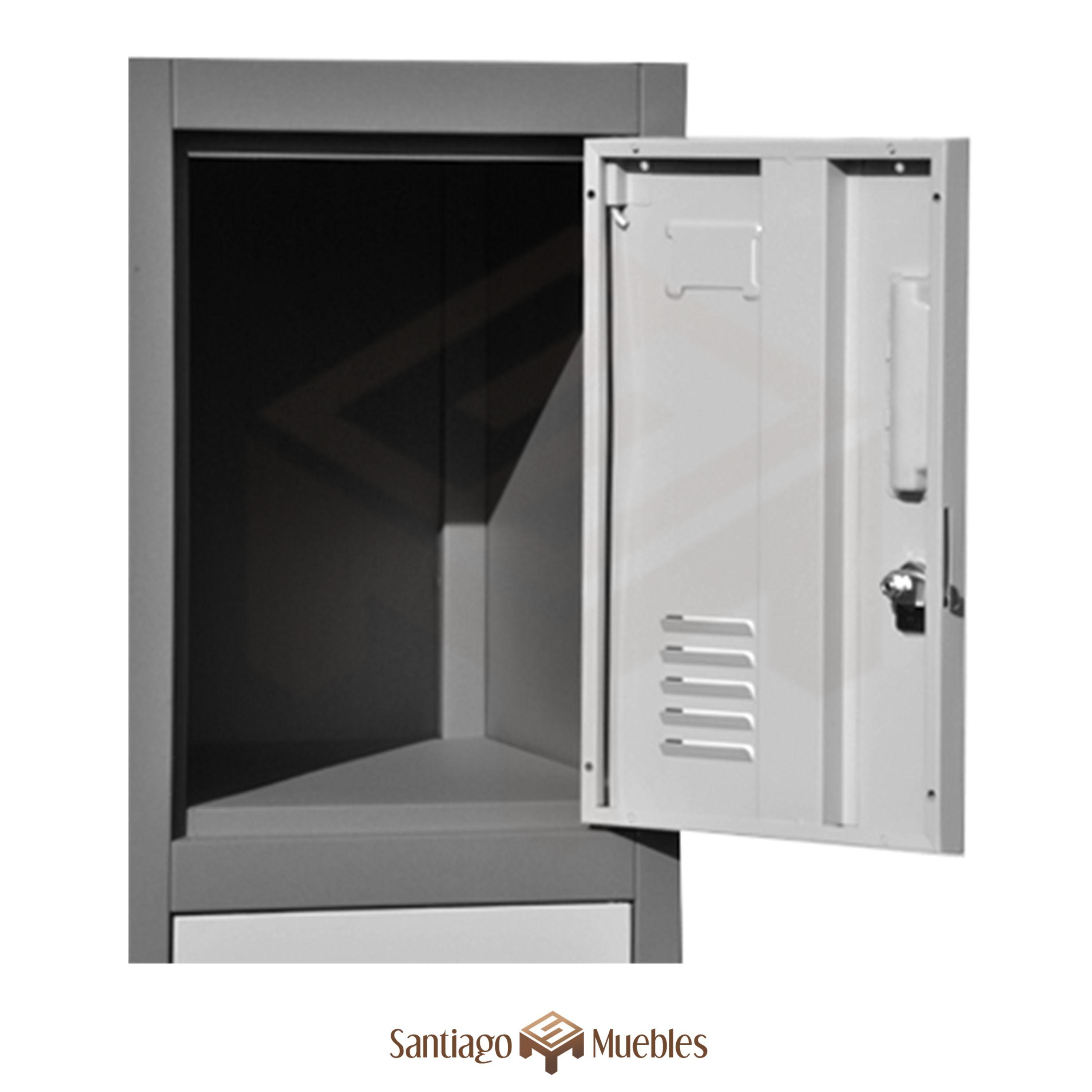 Locker Casillero 4 cuerpos dobles - 8 puertas color negro -2