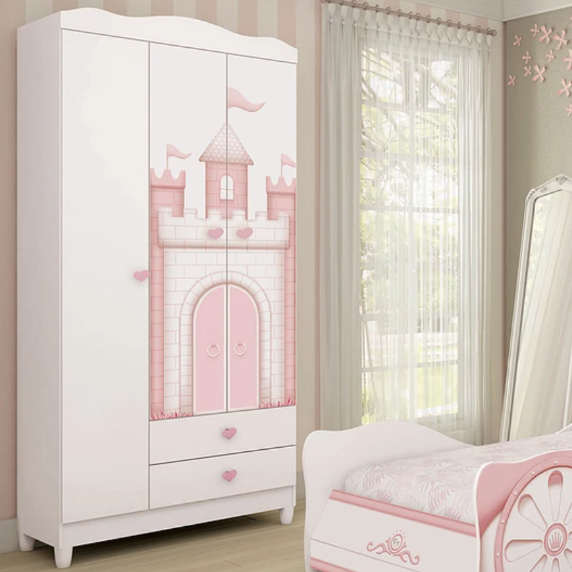CLOSET INFANTIL 3 PUERTAS SOFIA BLANCO-4