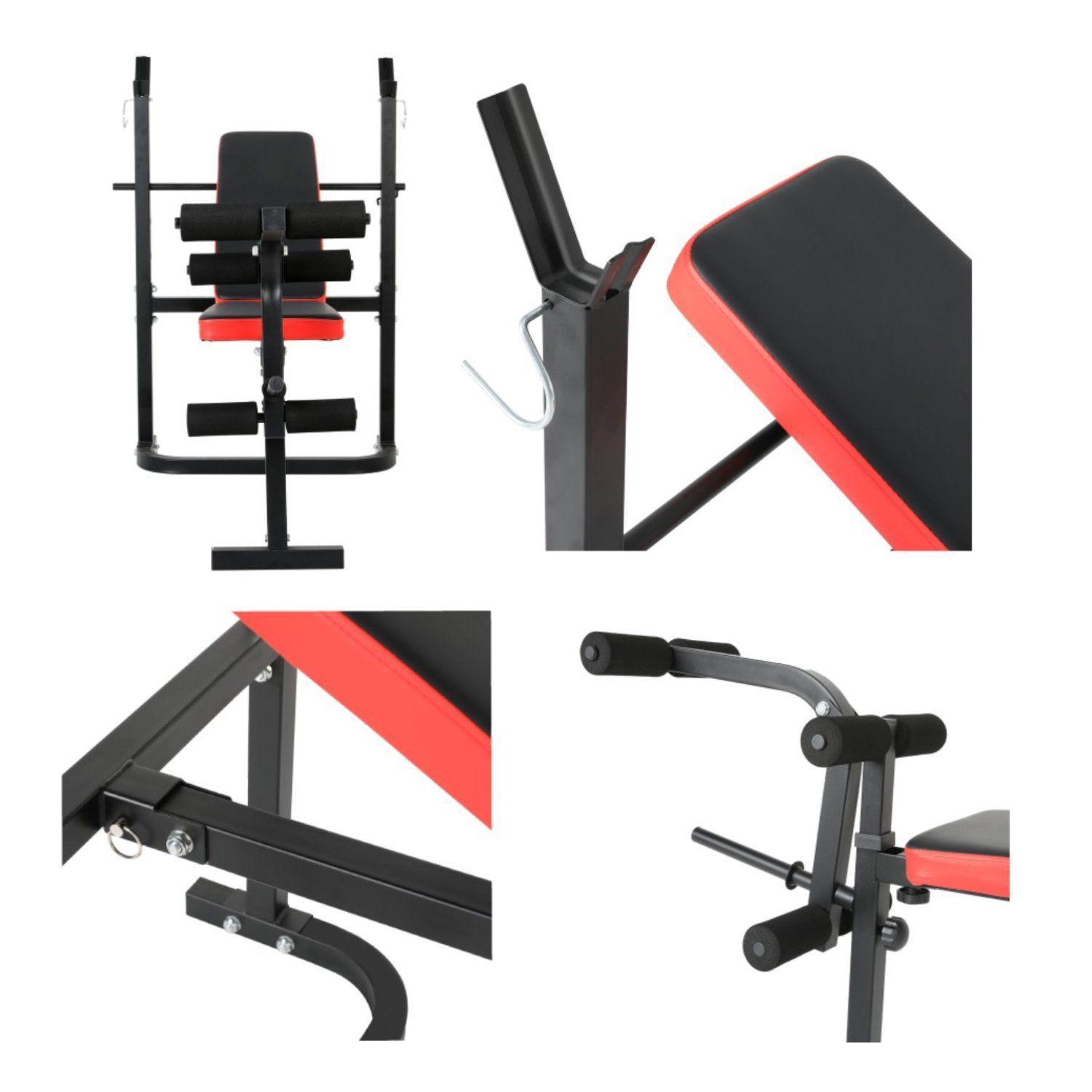 Banca De Pesas Plegable Con Barra y Discos 20kg Live Sport-2