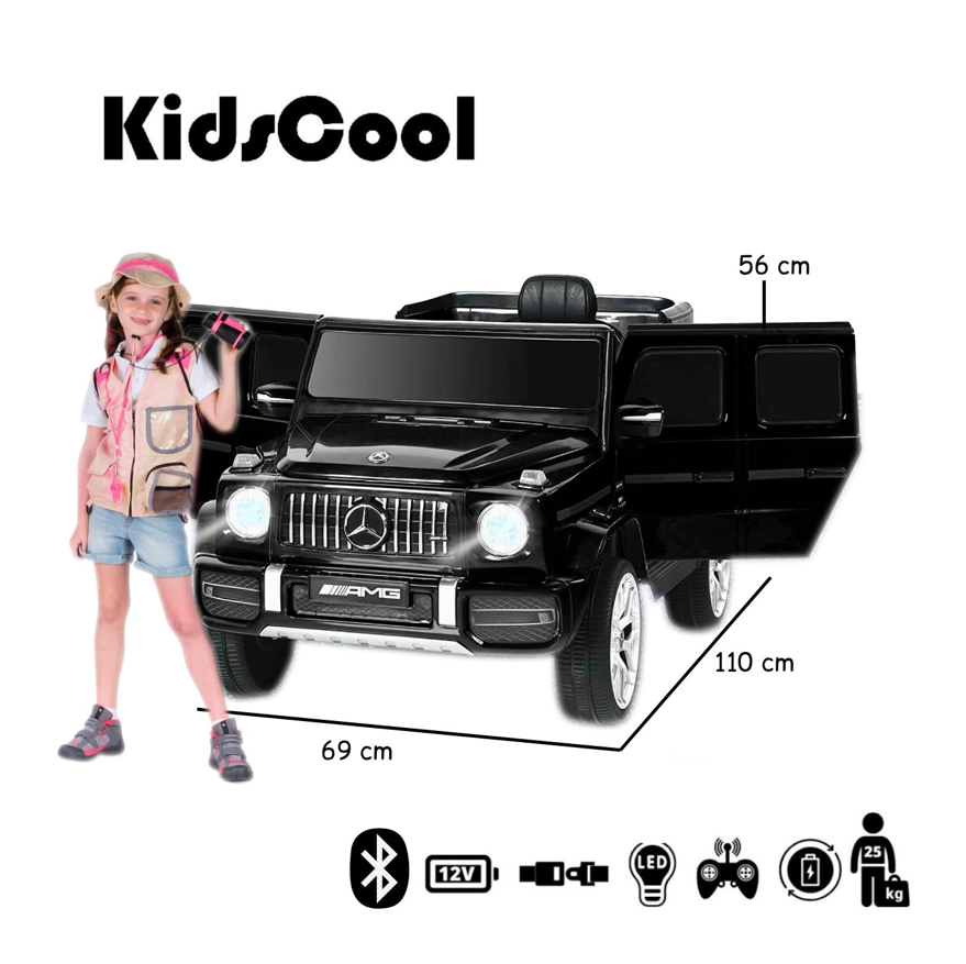 AUTO A BATERIA JEEP MERCEDES G63 NEGRO-3