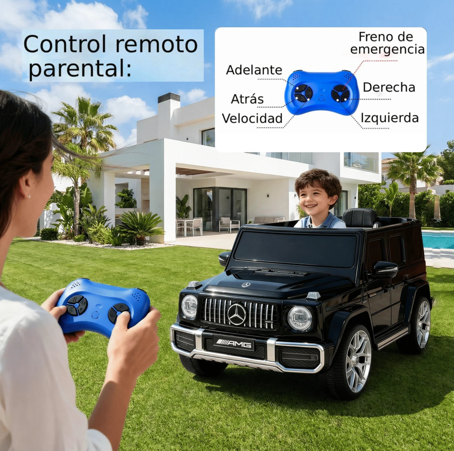 AUTO A BATERIA JEEP MERCEDES G63 NEGRO-6