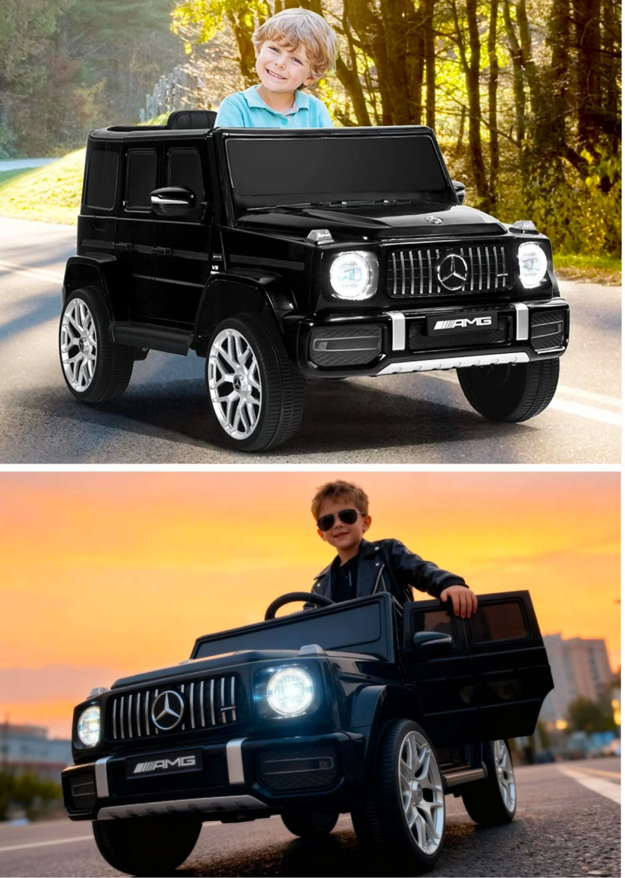 AUTO A BATERIA JEEP MERCEDES G63 NEGRO-4