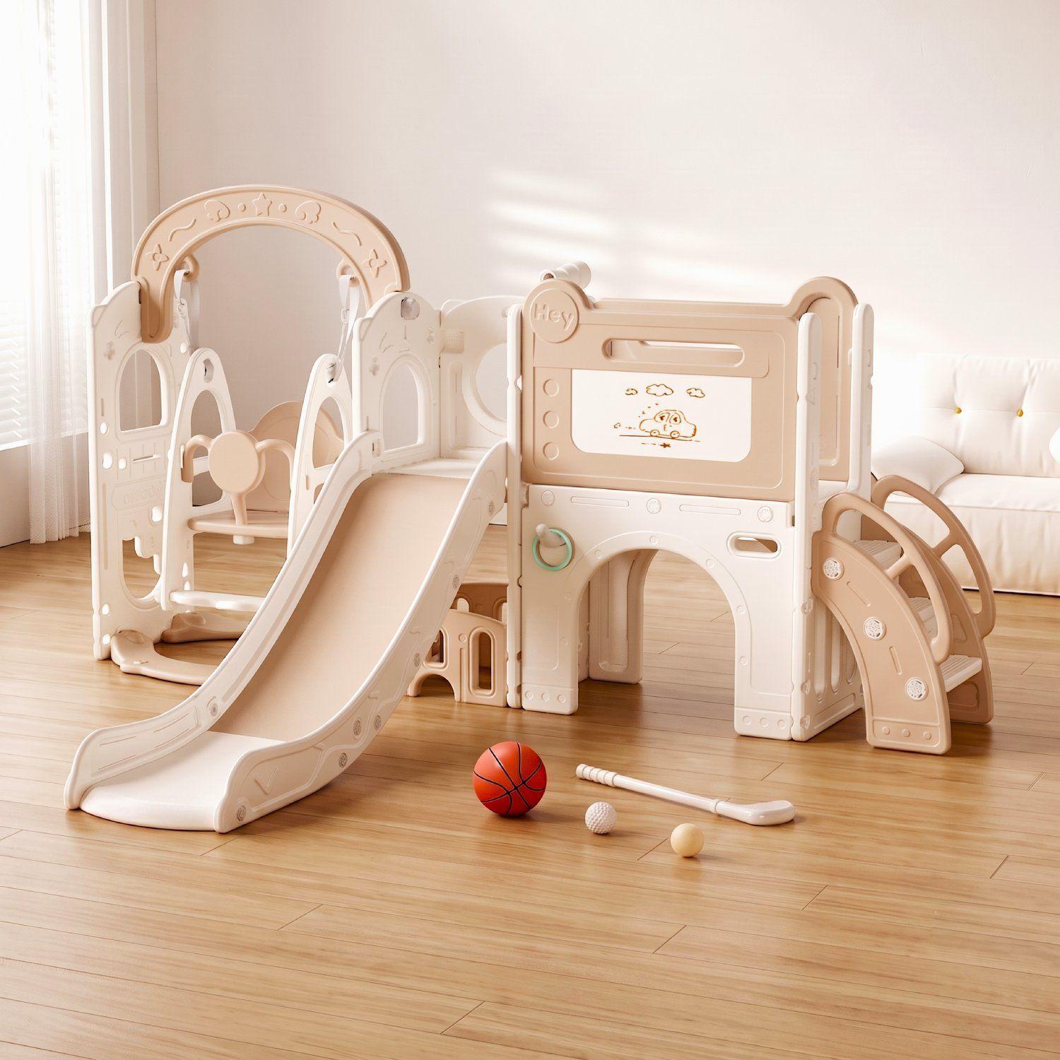Resbalín Columpio Centro De Juegos 9 en 1 Kidscool Blanco -3