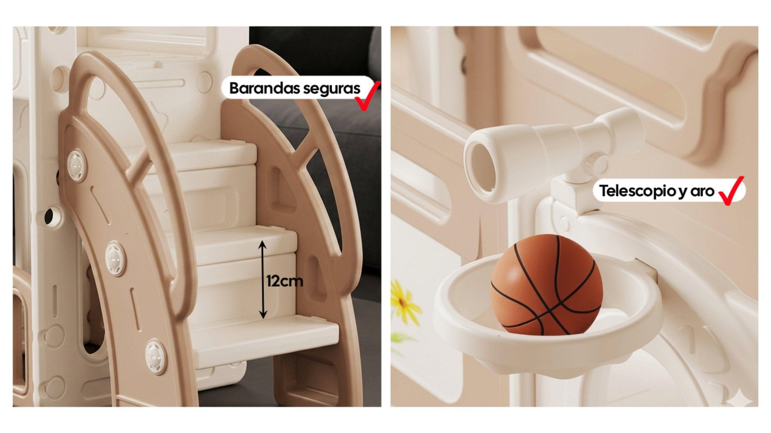 Resbalín Columpio Centro De Juegos 9 en 1 Kidscool Blanco -5