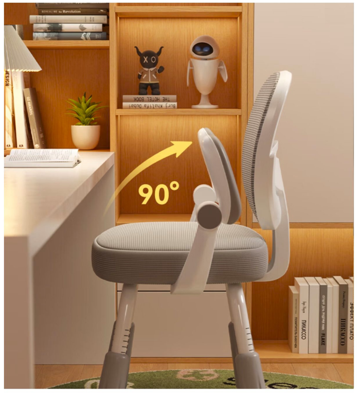 Silla Escritorio Ergonómica Infantil Gris-4