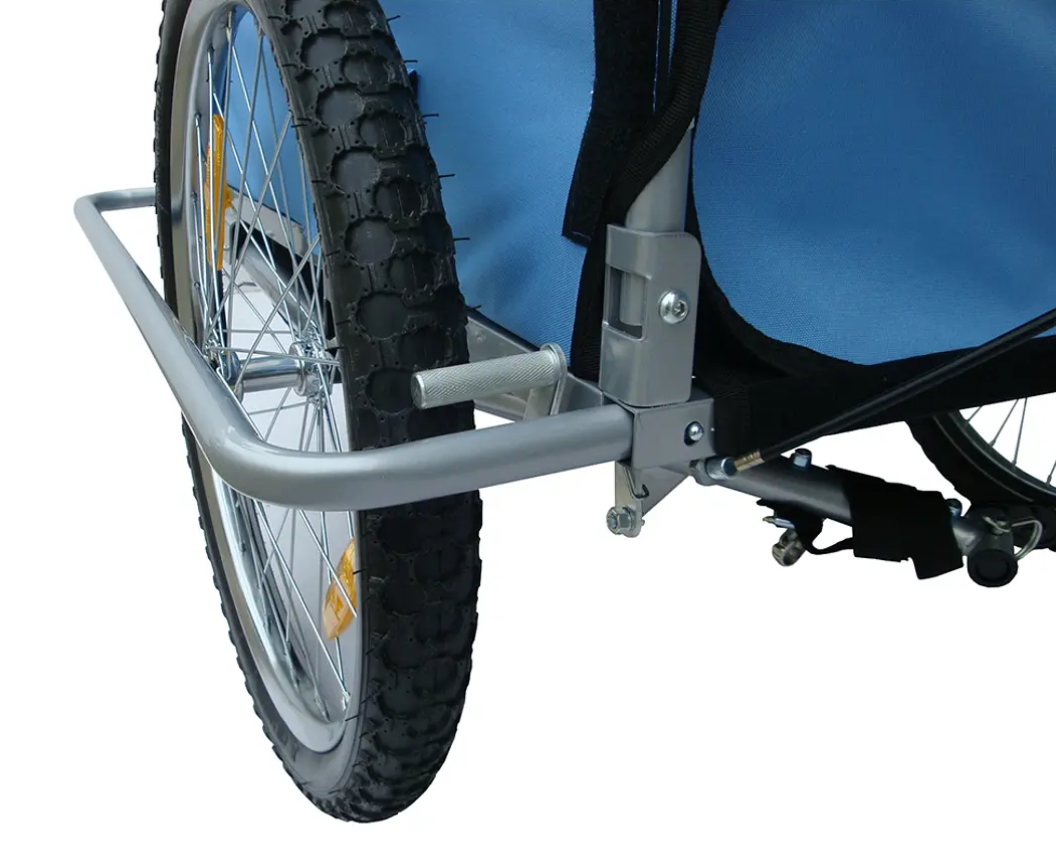 CARRITO TIPO COCHE CON TRAILER AZUL-3