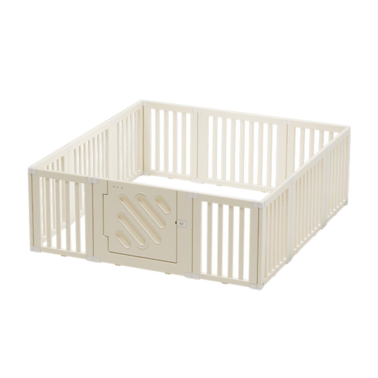 Corral De Juegos Infantil Kidscool Estilo Nórdico Modular Blanco Crema-0