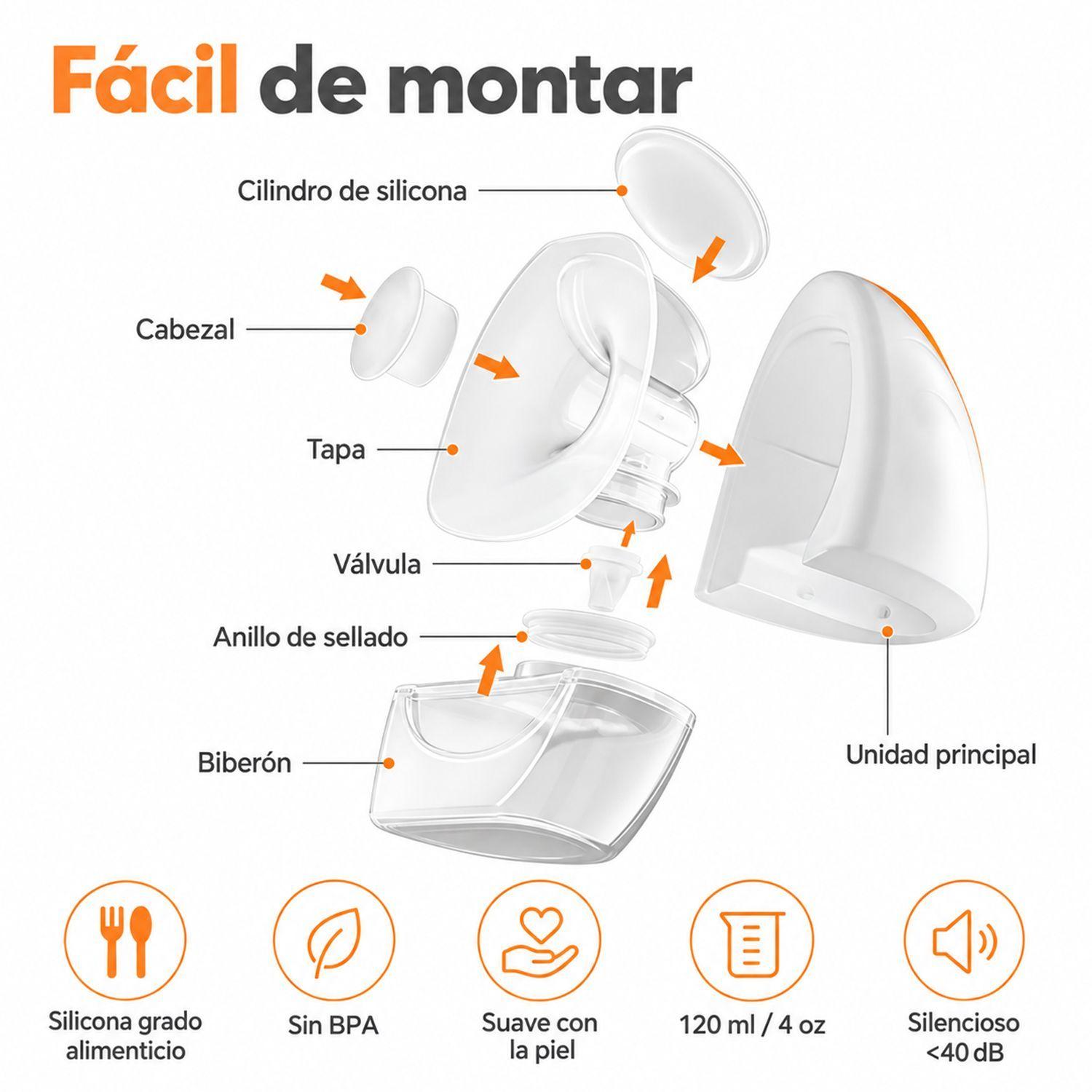 Extractor De Leche Materna Wearable Con Control Remoto Kidscool -6