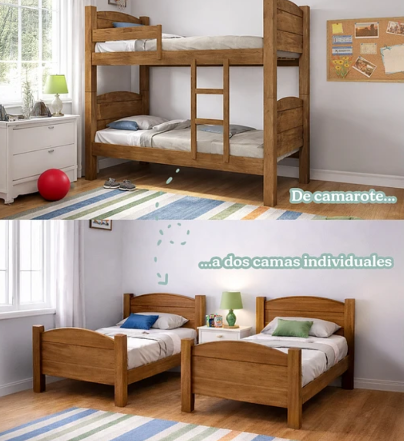 Camarote Liliane 1 PLaza 0.90x1.90 Cedro-5