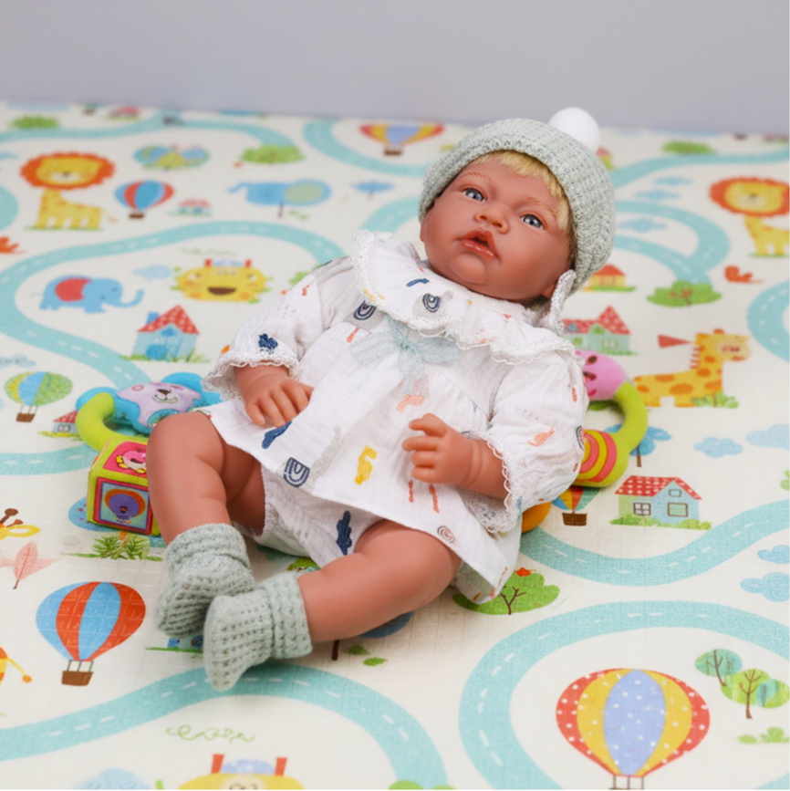 Muñeca Bebé Realista 40cm Con 12 Sonidos De Apego Blanco-2