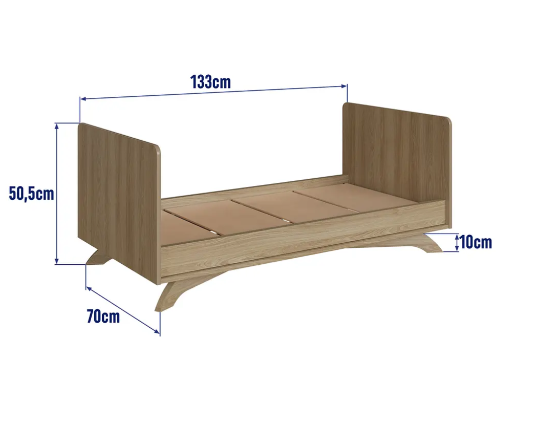 Cuna Affeto 3 Funciones Blanco / Miel-3