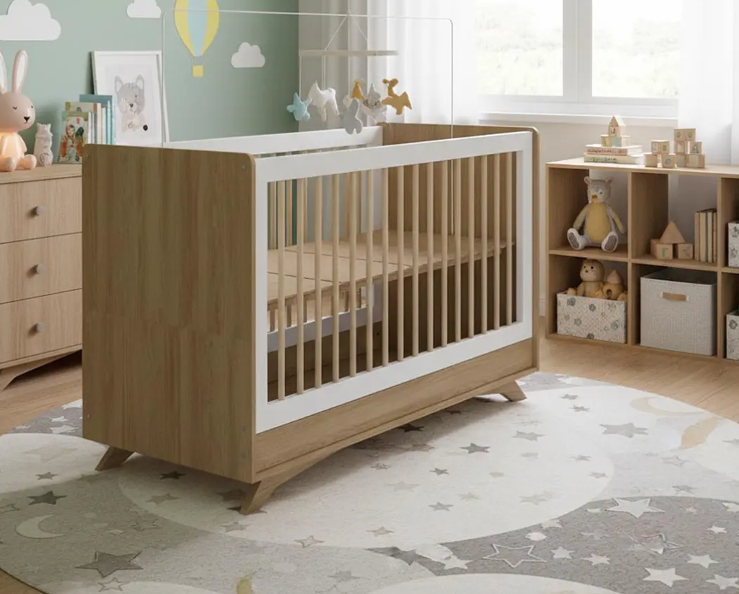 Cuna Affeto 3 Funciones Blanco / Miel-6