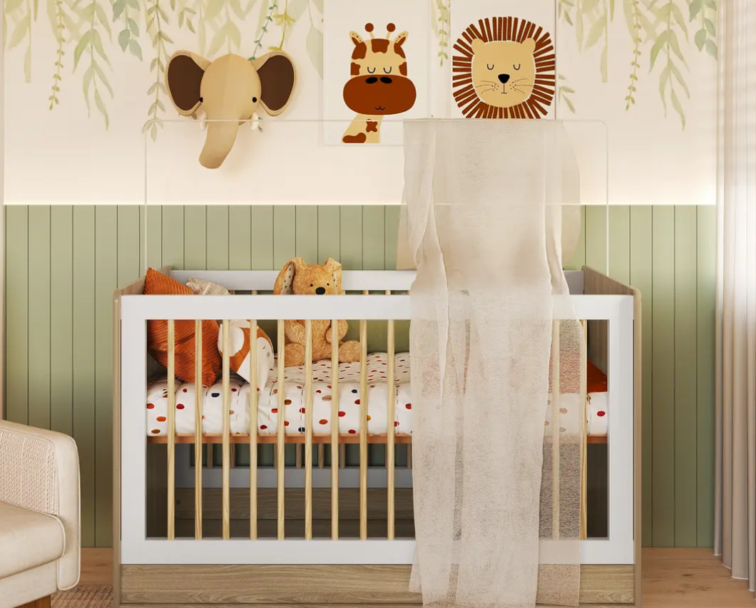 Cuna Affeto 3 Funciones Blanco / Miel-7