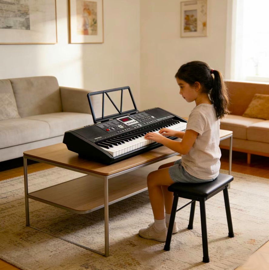 Teclado Electrónico Portátil Negro 61 Teclas Principiantes Desde 3 años -3