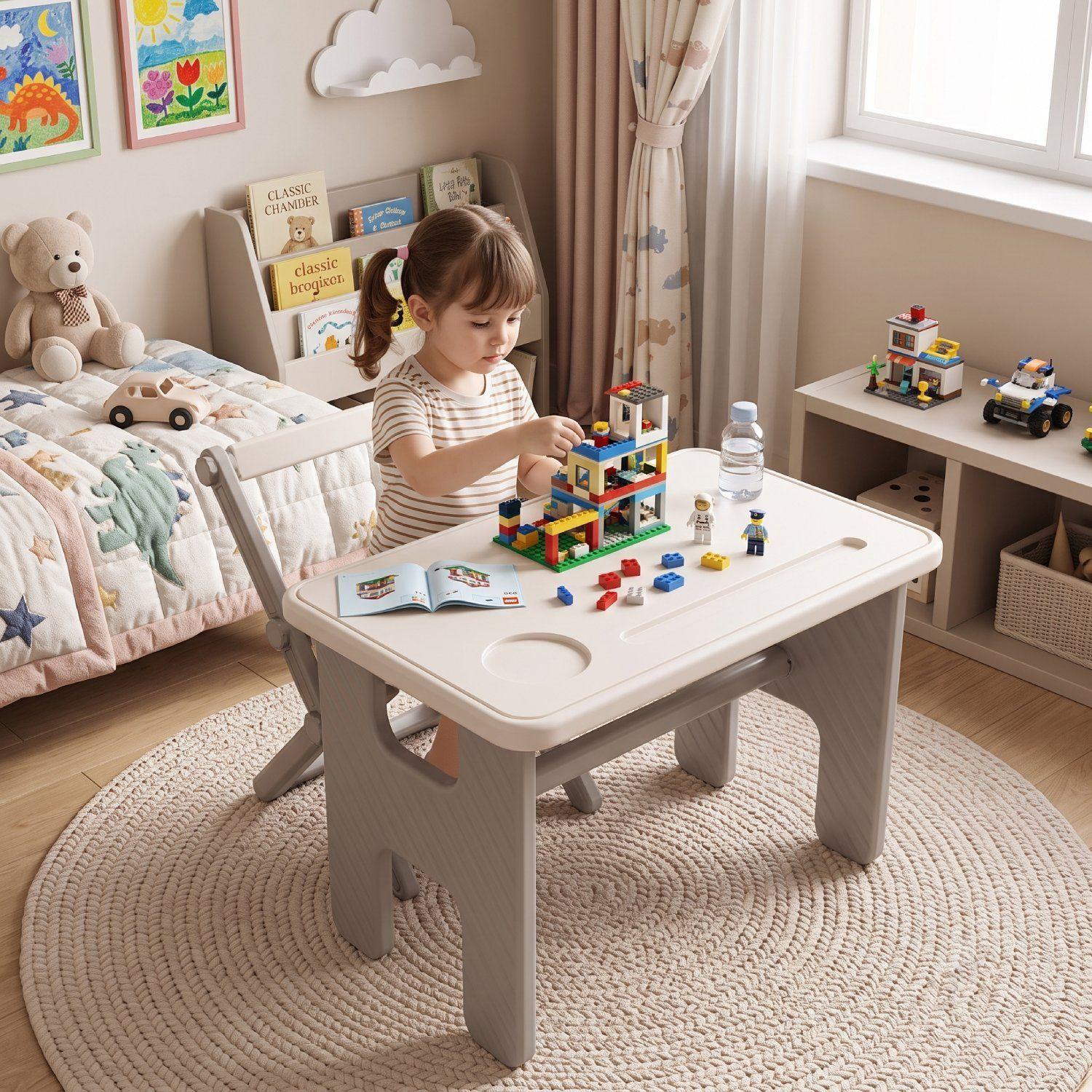 Mesa y Silla Infantil Doblemente Plegable Kidscool Estilo Nórdico-2