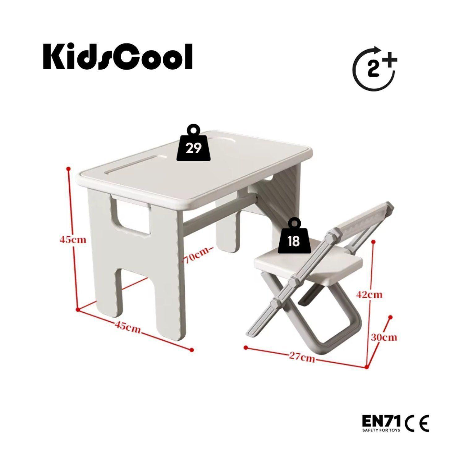 Mesa y Silla Infantil Doblemente Plegable Kidscool Estilo Nórdico-5