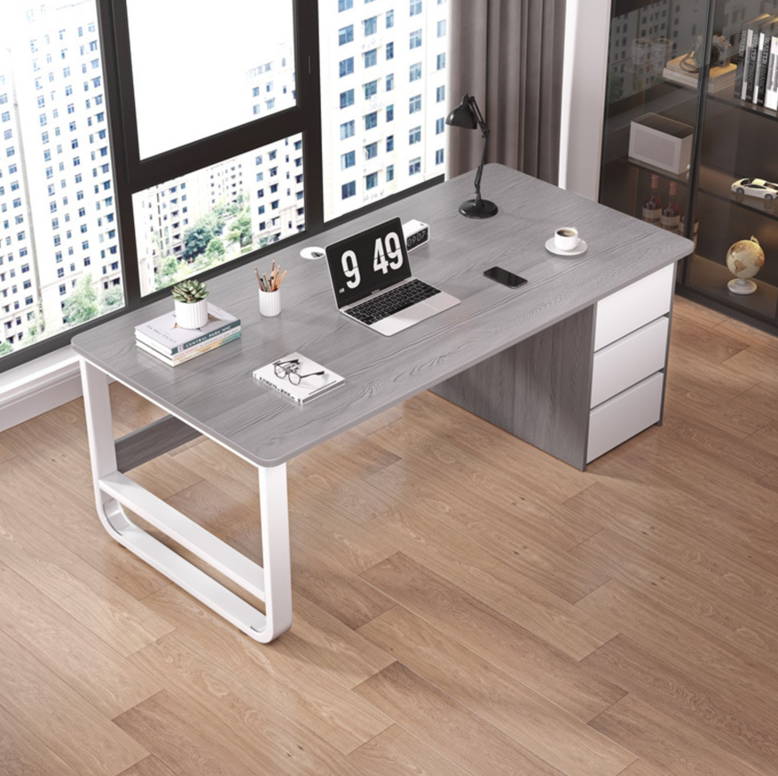 ESCRITORIO EJECUTIVO METAL GRIS BLANCO-3