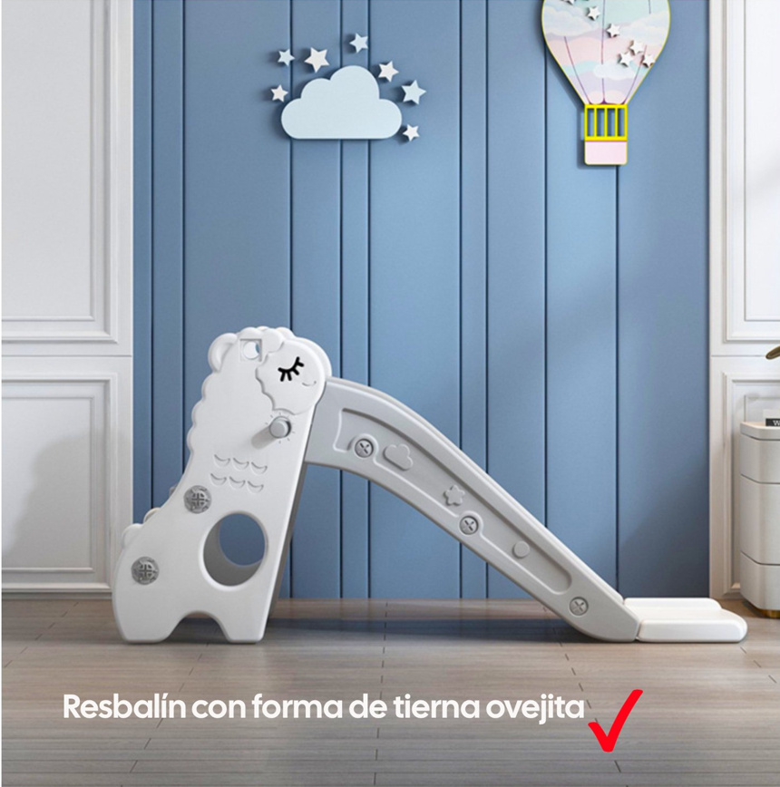 Resbalín Infantil Plegable Kidscool Centro De Juegos Crudo Gris-4