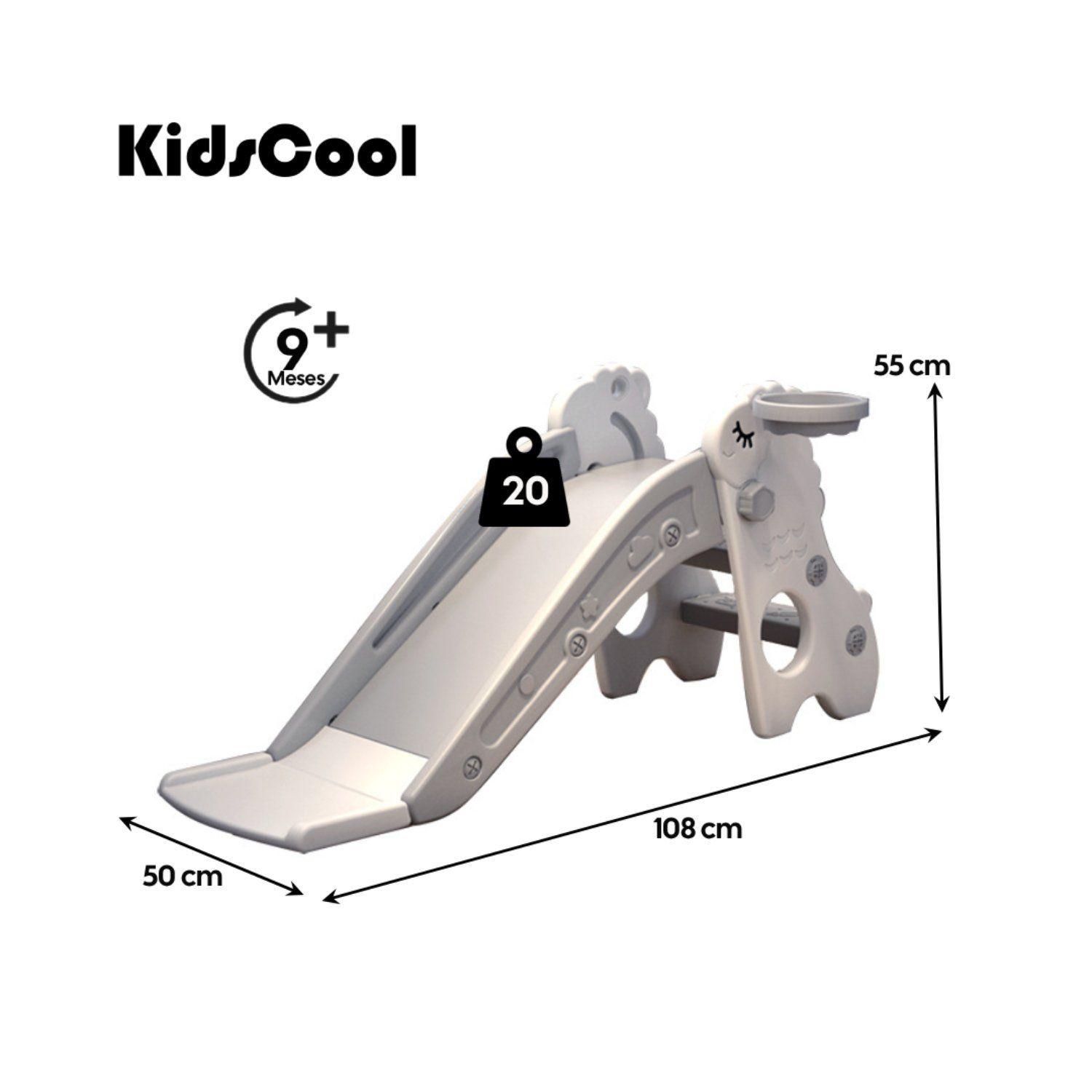 Resbalín Infantil Plegable Kidscool Centro De Juegos Crudo Gris-5