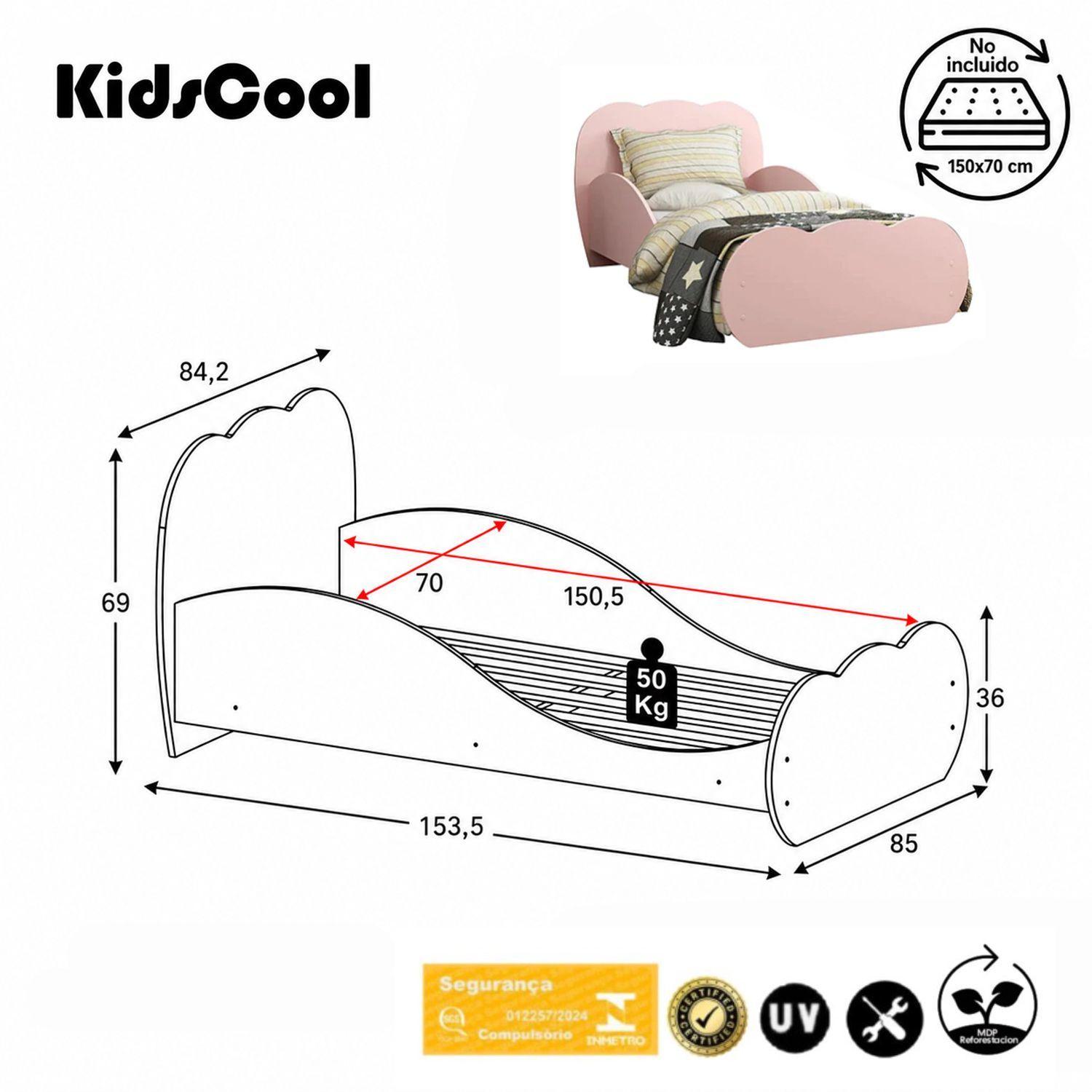 Mini Cama Nube Rosada Premium-5