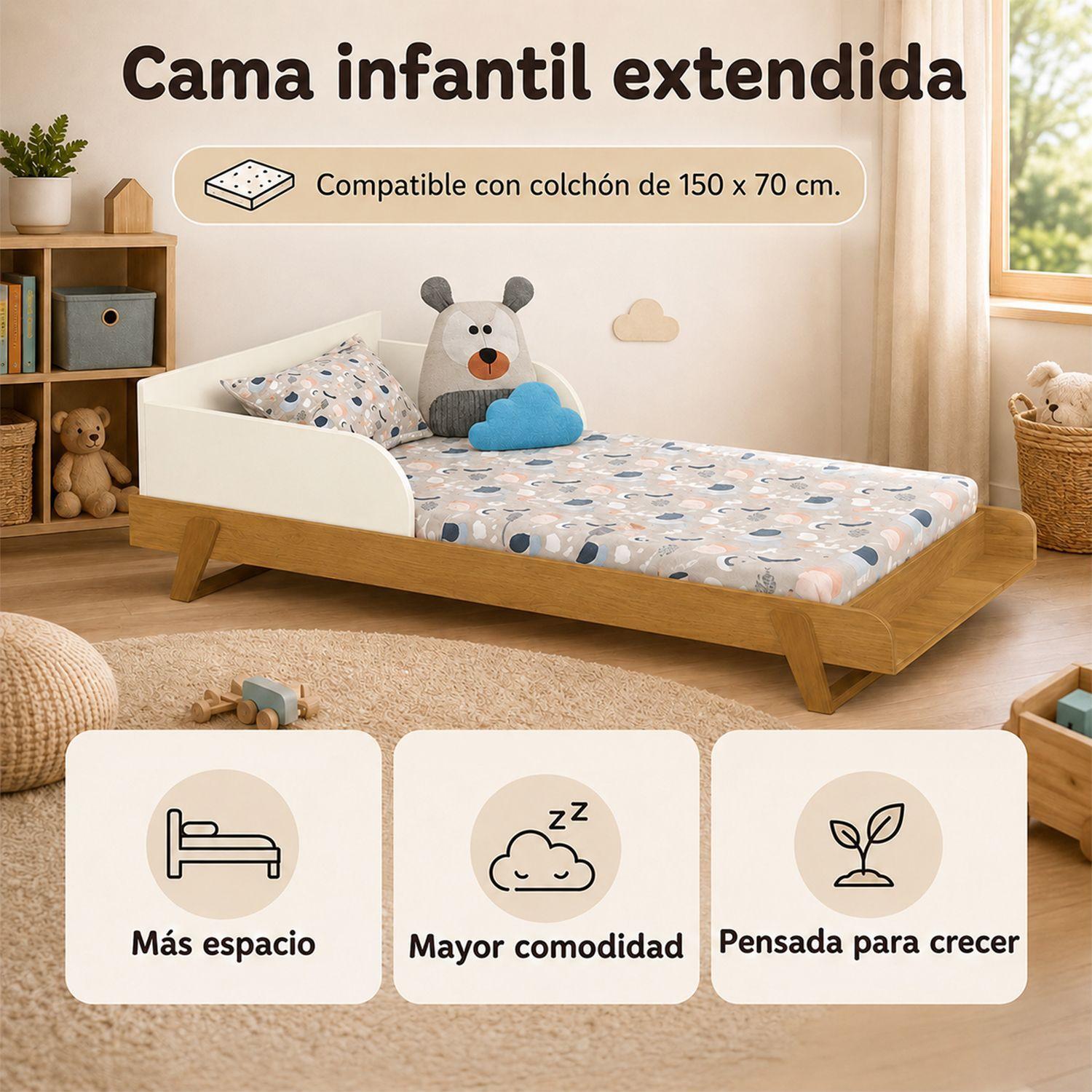 Cuna Multifuncional Bebé Con Cómoda Maxx Miel Beige Eco Wood-5