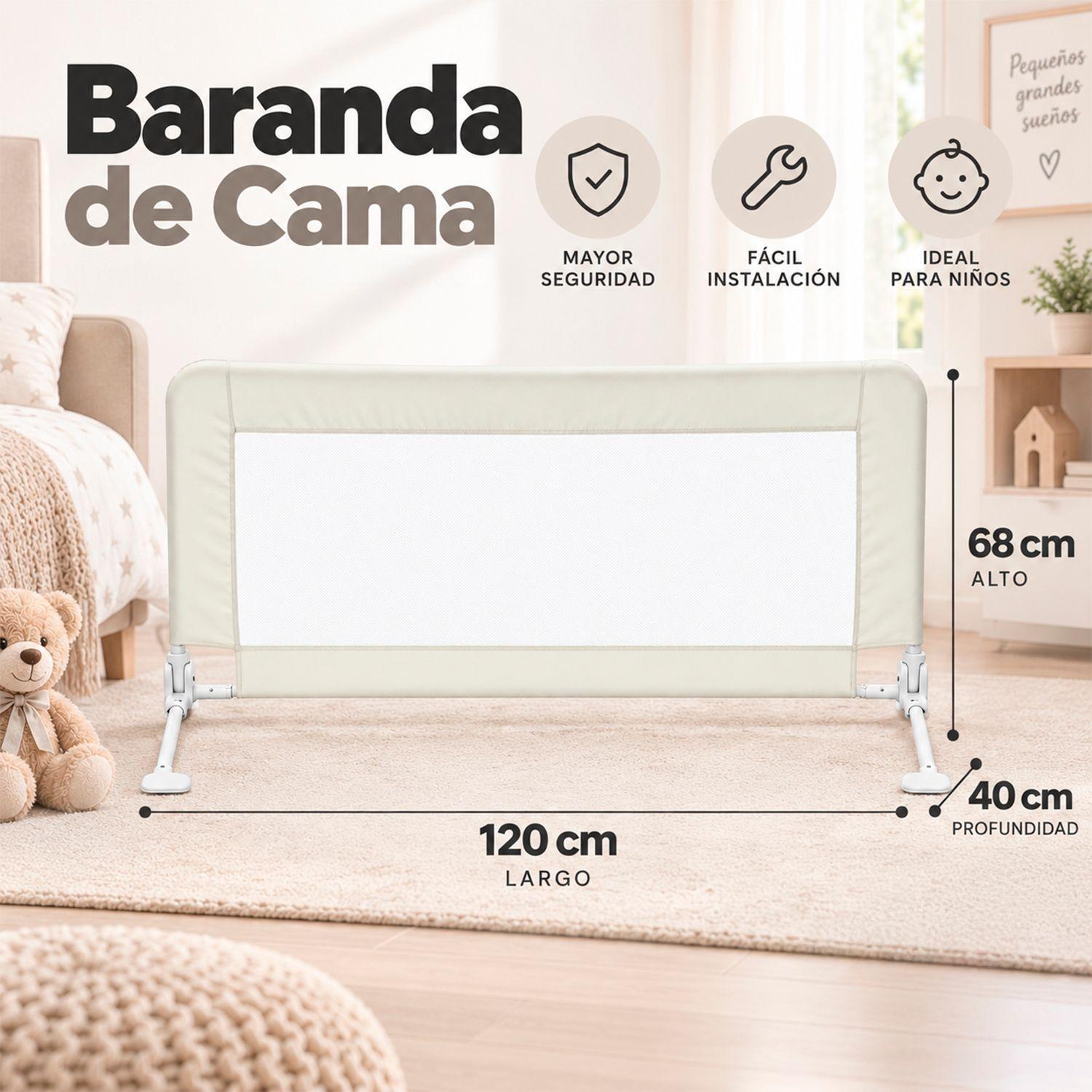 Baranda De Cama Seguridad Infantil 1.2 Metros Kidscool -4
