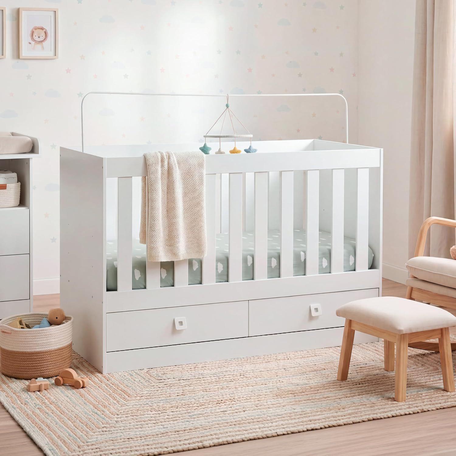 Cuna Multifuncional  2 En 1 New Amore Blanca -4