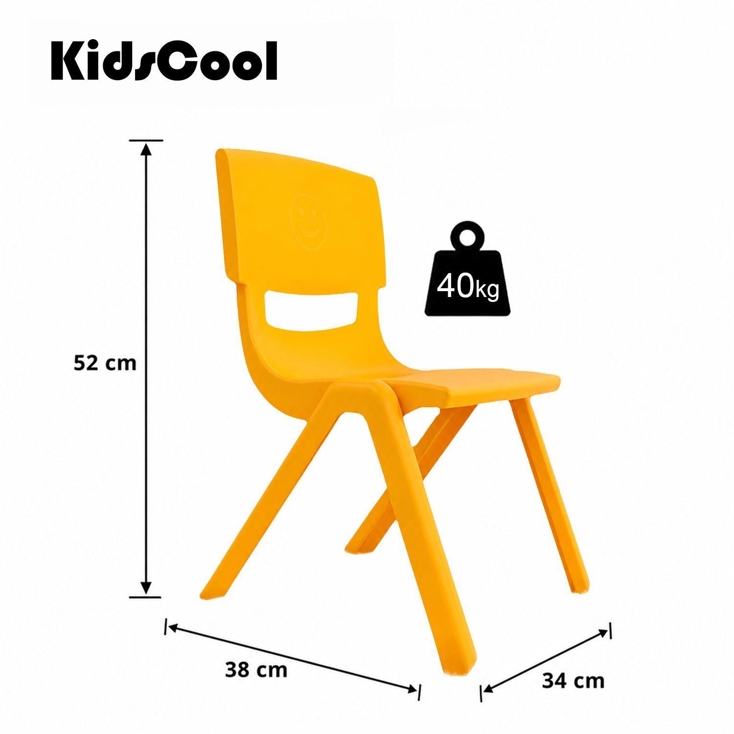 Silla Infantil Apilable Ergonómica De Plástico Reforzado 34x38x52 cm-2