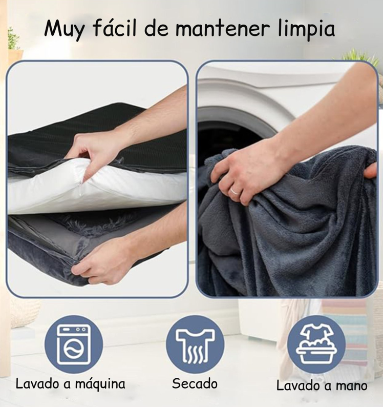 Cama Sofá Ortopédico Para Perros, Viscoelástica, lavable,Gris Talla XL-4