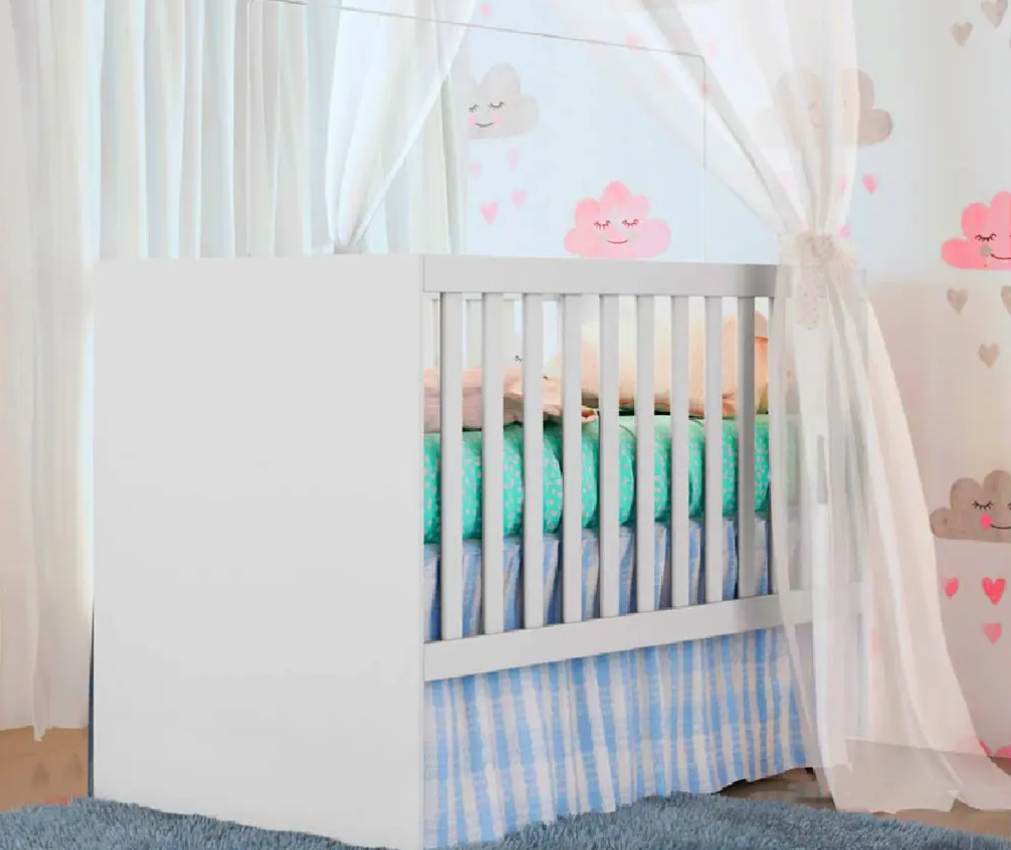 Cuna Gabi Blanca Con Baranda Ajustable-6