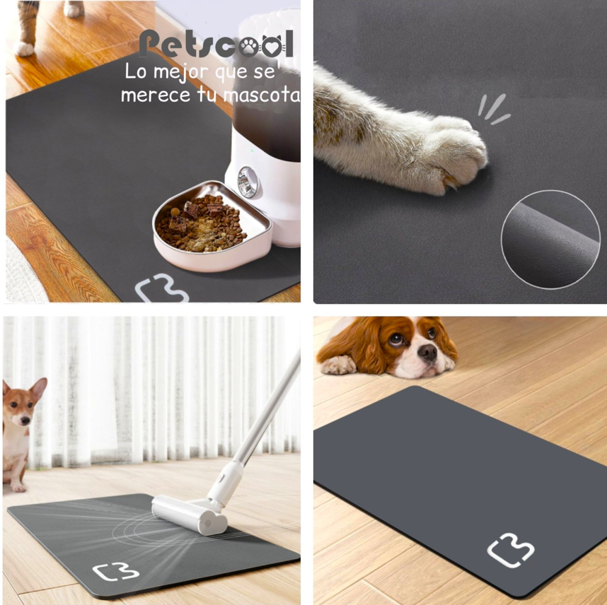 Alfombra Multifunción Impermeable Antideslizante Gris- Secado Rápido y Extra Absorbente -4