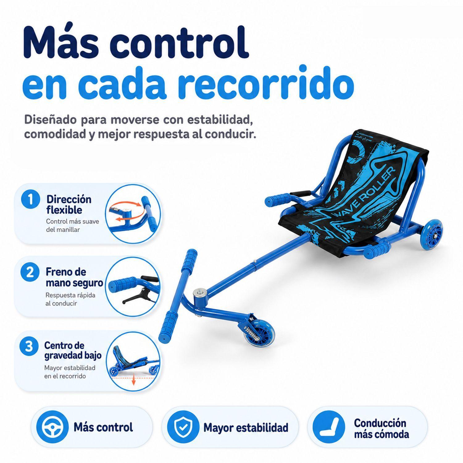 Easy Roller Con Luces Kidscool Azul Wave Roller -4
