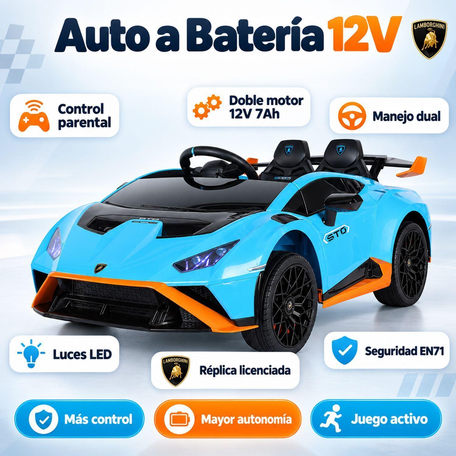 Auto A  Batería Lamborghini Huracán 12V Con Control Remoto-2
