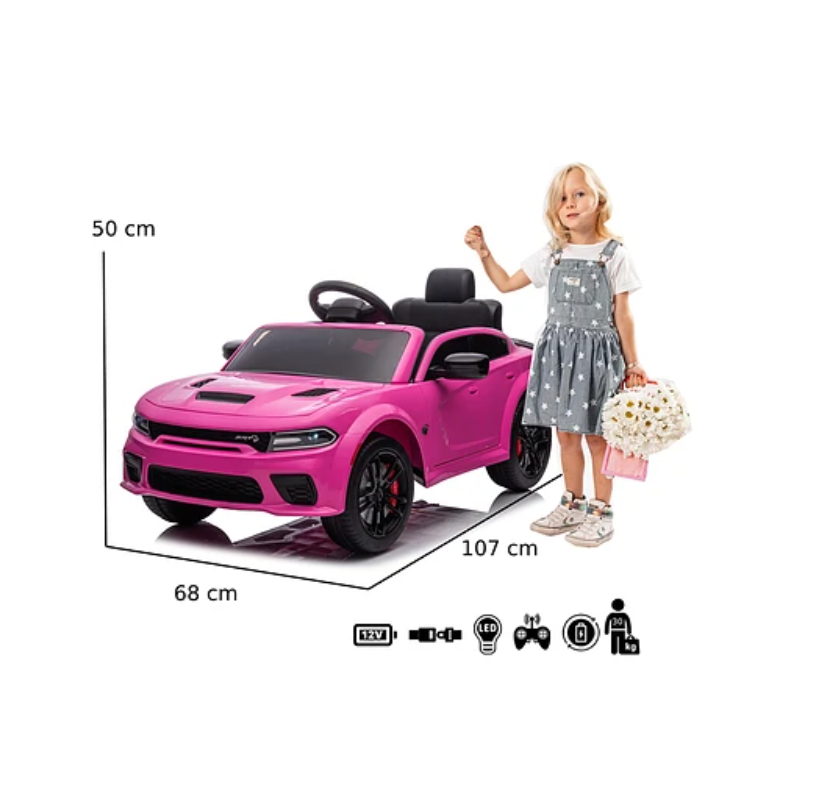 DODGE CHARGER SRT 12V4.5AH ROSADO-7