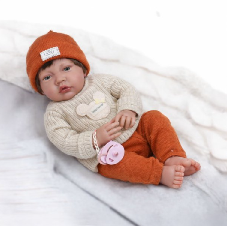 Muñeco Niño Bebé Realista 40cm Con 12 Sonidos De Apego -4