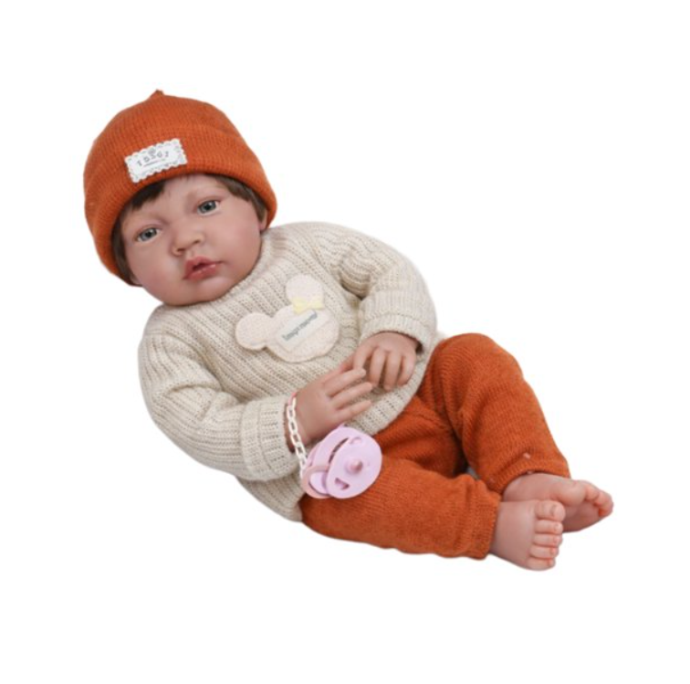 Muñeco Niño Bebé Realista 40cm Con 12 Sonidos De Apego -5