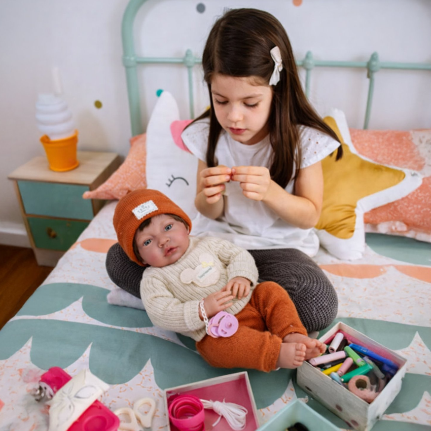 Muñeco Niño Bebé Realista 40cm Con 12 Sonidos De Apego -6
