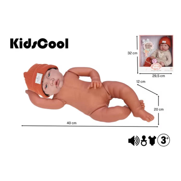 Muñeco Niño Bebé Realista 40cm Con 12 Sonidos De Apego -7