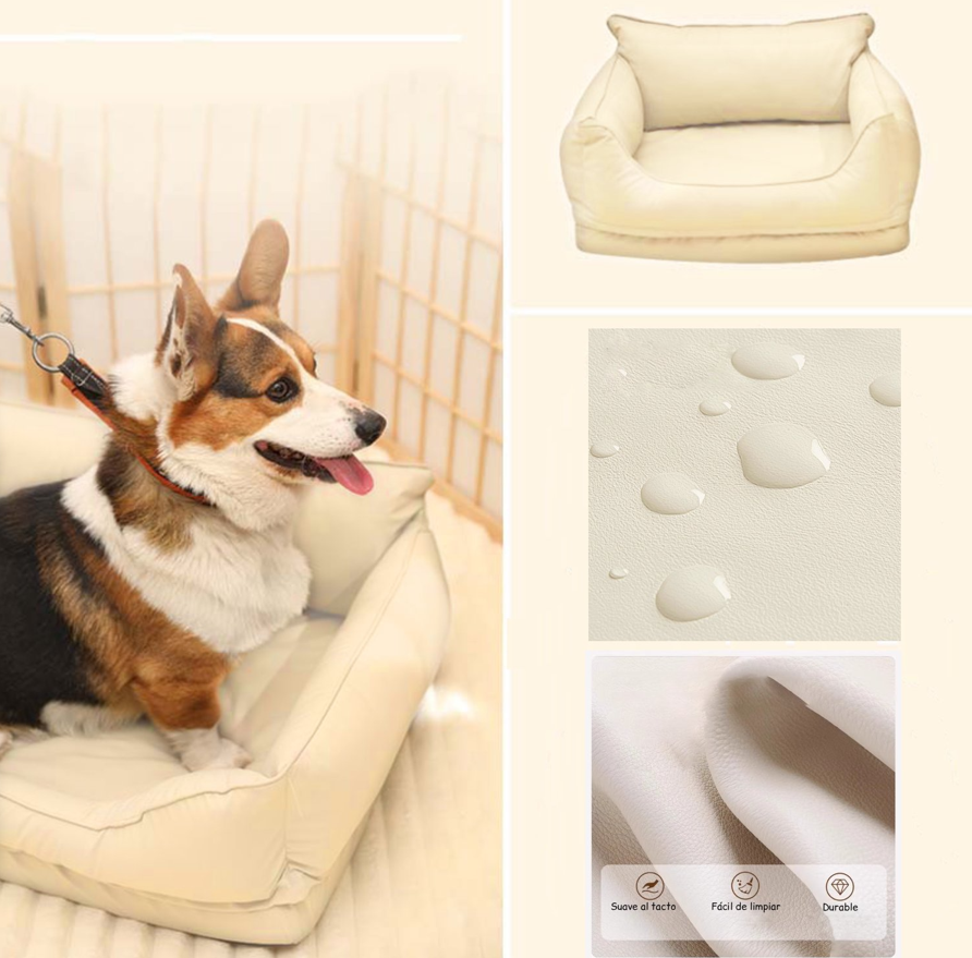 Sofá Impermeable Para Mascotas Beige Talla S-3