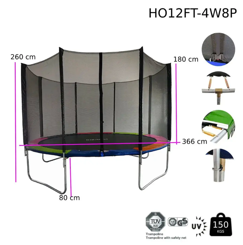 CAMA ELASTICA RAINBOW 12 PIES-2