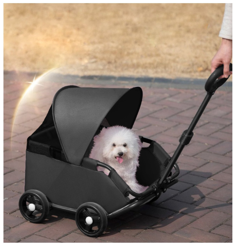 CARRO PLEGABLE PARA MASCOTA BLACK-2