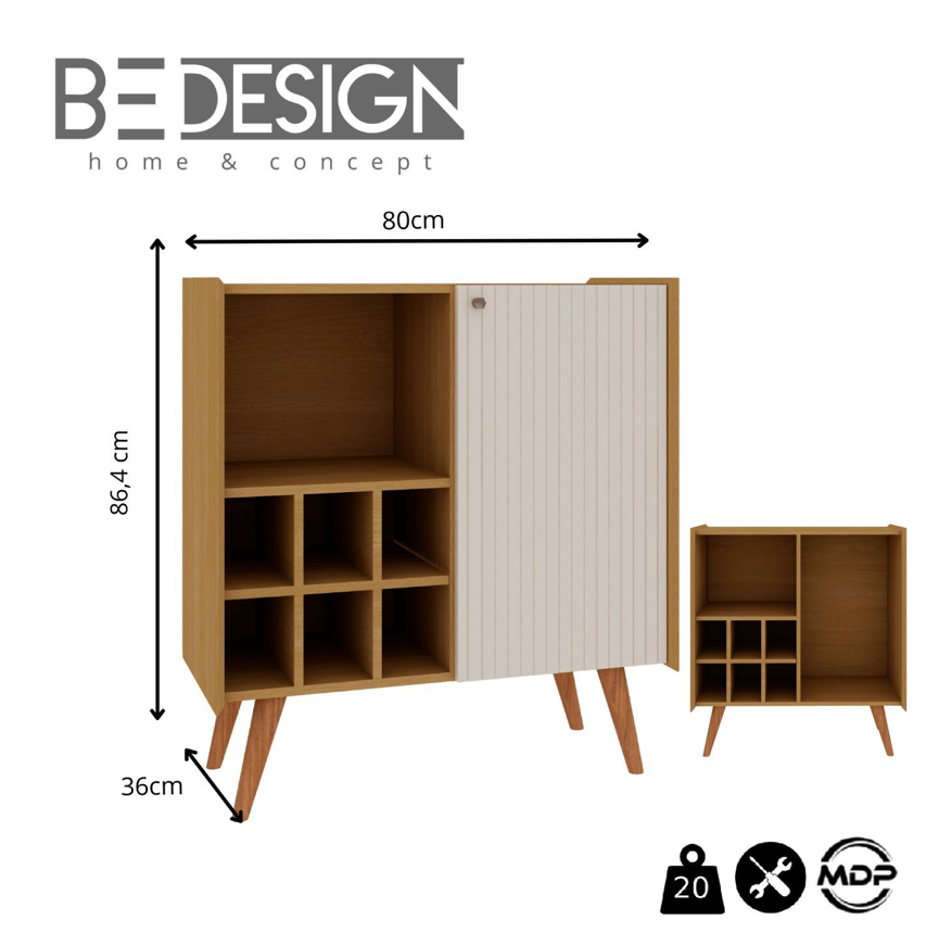 BUFFET VERTICE 1 PUERTA CARAMELO BEIGE-7